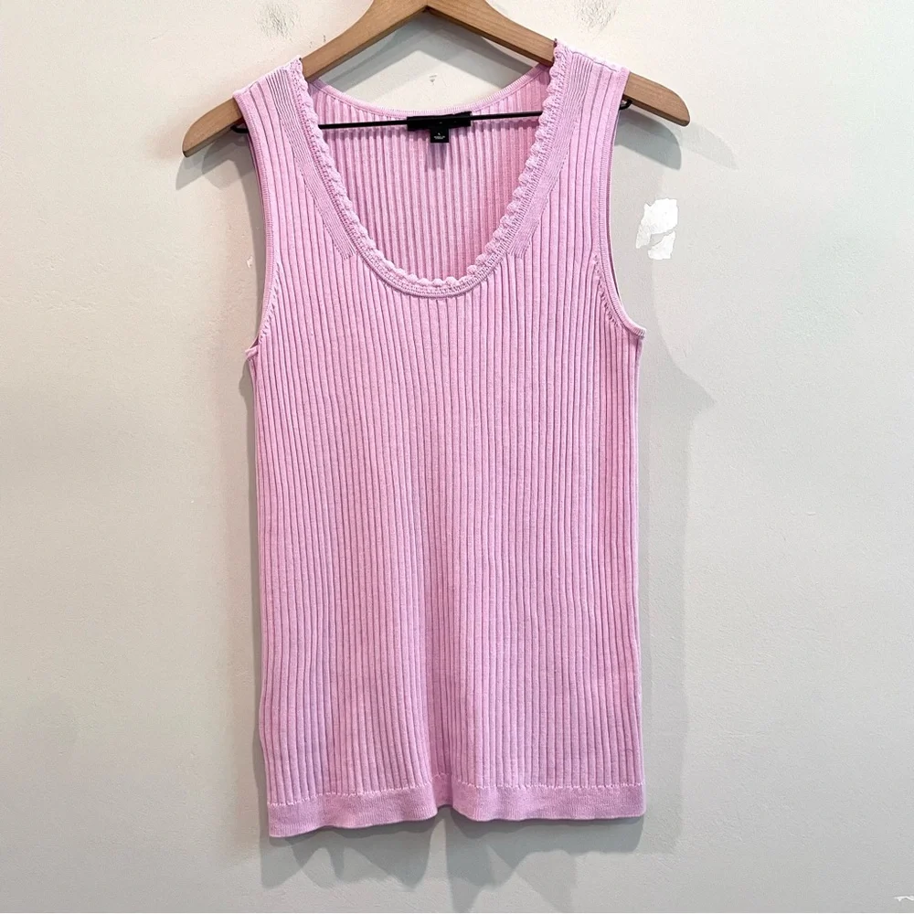 Ann Taylor Sleeveless Ribbed Knit Tank Top - Picture 2 of 11